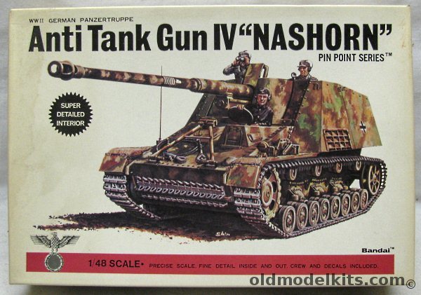 Bandai 1/48 Anti-Tank Gun IV Sd.Kfz. 164 Nashorn (Hornisse), 8258 plastic model kit